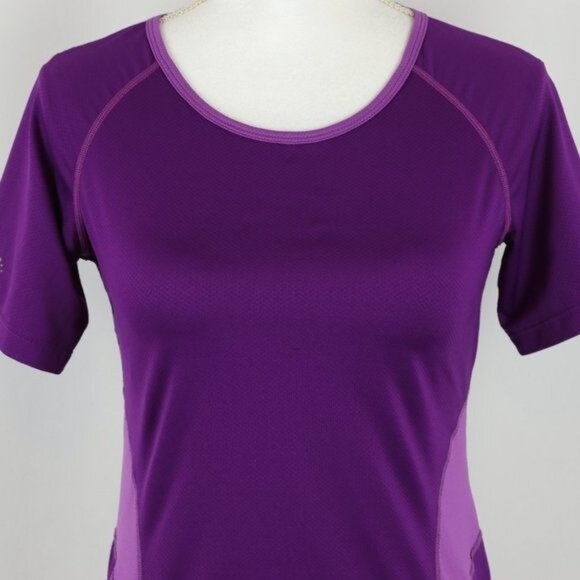 REI Women's XS Purple Scoop Neck Quick Drying Short Sleeve Activewear Tee - Picture 2 of 7